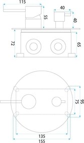 Set de dus incastrat Rea Foster auriu periat + BOX