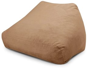 Fotoliu bean bag maro cu tapițerie din catifea reiată Sofa Snug – SLOWDOWN