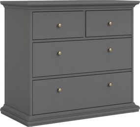 Comoda PARIS, gri, PAL laminat/metal, 96x49x87 cm