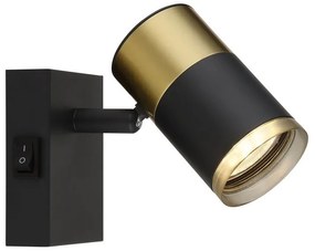 Aplica cu Spot directionabil BRISBON negru/cupru