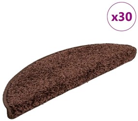 vidaXL Covorașe scară 30 buc maro 56x17x3 cm