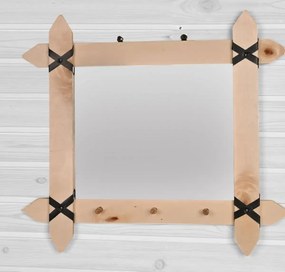 Oglinda cu agatatori Roma Homs Natur 47 X 57 X 7, lemn stratificat