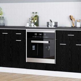 vidaXL Dulap de cuptor Stejar negru 60 x 46 x 81.5 cm Lemn compozit