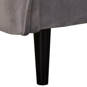 Canapea gri cu tapițerie din catifea 138 cm Juli – Ropez