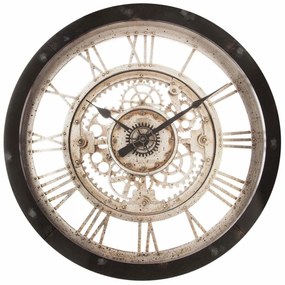 Ceas industrial cu mecanism Ø 61,5 cm, maro