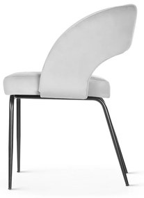 Scaun tapitat Lizbona gri/negru – H79 cm