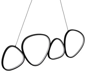 Candelabru suspendat cu cablu LED PETRA, 48W, 230V, 4000K, negru