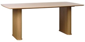 Masă de dining cu blat cu aspect de lemn de stejar 100x190 cm Nola – Unique Furniture