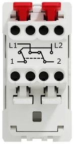 Intrerupator cruce, 1 modul, 10A, alb, Schneider Noua Unica