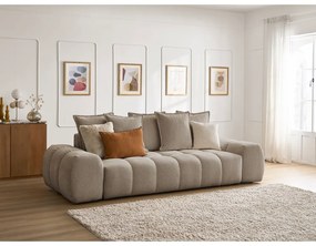 Canapea taupe cu tapițerie din chenille 278 cm Everest – Bobochic Paris