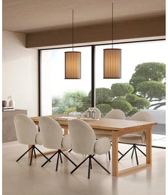 Masă de dining cu blat cu aspect de lemn de stejar 100x220 cm Rina – Marckeric
