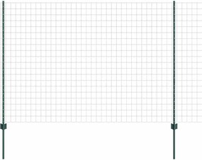 vidaXL Gard cu Stâlp Verde 1,6 x 10 m Oțel și PVC