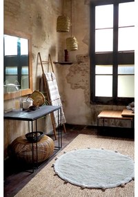 Covor pentru copii verde deschis lavabil/țesut manual din bumbac ø120 cm Bubbly Olive – Lorena Canals