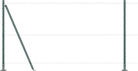 vidaXL Stâlp de gard. 26 pcs Gri 3,2 x 3,2 x 150 cm