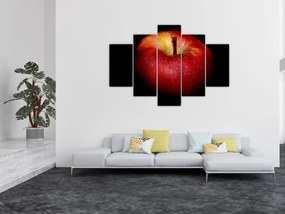 Tablou cu măr pe fundal negru (150x105 cm)