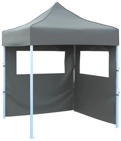 vidaXL Cort de petrecere pliabil cu 2 pereți, antracit, 2 x 2 m, oțel