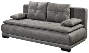 Canapea extensibila, Sophie, Ranger 11 Grey, 3 locuri, 208 x 93 x 105 cm, PAL/lemn/poliester, gri
