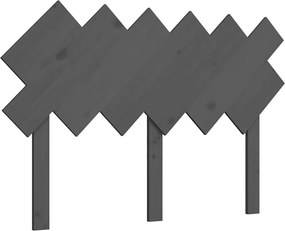 vidaXL Tăblie de pat, gri, 122,5x3x80,5 cm, lemn masiv de pin