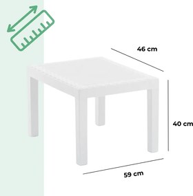 I.P.A.E-Progarden Set grădină AKITA, 3 piese, albă