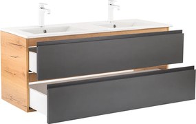 Vario Pull 120 dulap de bază cu chiuvetă stejar-antracite