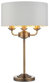 Endon 98932 - Lampă de masă HIGHCLERE 3xE14/18W/230V, alb/alamă, diametru 32 cm