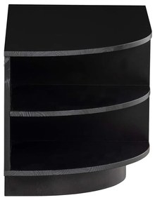 Masă TV modulară neagră din lemn masiv de pin 78x40 cm Finca – WOOOD