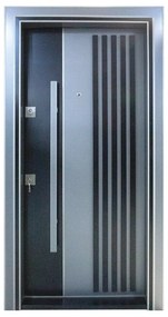 Usa metalica de exterior cu izolatie si vizor Novo Doors NDS1000S, Din compozit, 2 yale, Kit complet, Pentru case, (Culoare: Stejar Deschis, Sens