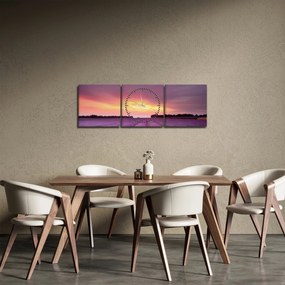 Tablou - Câmp de lavandă (cu ceas) (90x30 cm)