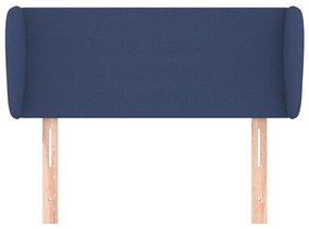 Tablie de pat cu aripioare albastru 93x23x78 88 cm textil 1, Albastru, 93 x 23 x 78 88 cm