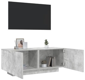 vidaXL Comodă TV, gri beton, 100x35x40 cm, lemn prelucrat