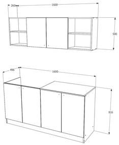 Set haaus Sena, Alb, L 160 cm