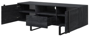 Comodă TV Verica 150 cm cu nișă - cărbune / picioare negre