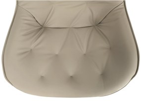 Scaun pivotant de lux, piele ecologică gri / metal, JAELYN