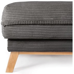 Taburet gri cu tapițerie din catifea reiată Tori – Bonami Selection
