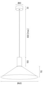 Lustră pe cablu MINORI 1xE27/15W/230V neagră/aurie Argon 4912