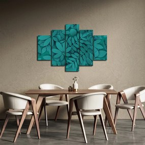 Tablou - Frunze turcoaz (150x105 cm)