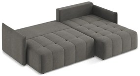 Colțar gri închis extensibil/cu spațiu de depozitare (cu colț pe partea dreaptă/cu șezlong) Moku – Makamii