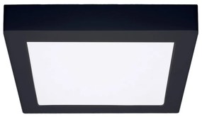 Plafonieră LED/18W/230V 3000/4000/6000K negru pătrat Solight WD173-B