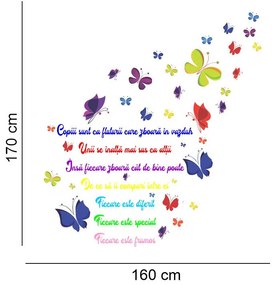 Sticker perete Copiii sunt ca fluturii 2