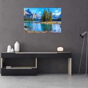 Tablou - Peisaj montan cu râu (90x60 cm)