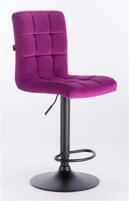 HR7009W Scaun Catifea Fucsia cu Bază Neagra