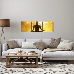 Tablou - meditare (cu ceas) (90x30 cm)