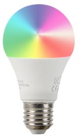 Lampă cu arc inteligent cromat cu abajur alb inclusiv Wifi A60 - Arc Basic