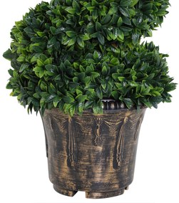 Outsunny Plantă Artificială Decorativă Buxus în Spirală cu Ghiveci Inclus, Ф32x120 cm, Verde | Aosom Romania