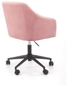 Scaun de birou Fresco velvet roz H91 cm