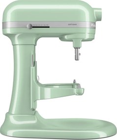 Mixer planetar KitchenAid Artisan 5KSM60SPXEPT Pistachio, 375 W, 5,6 l, 11 viteze, 67 de puncte de contact, Ridicare automata a bolului, Viteza speciala pentru incorporare, Verde deschis