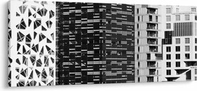 Tablou cu arhitectura alb neagră (120x50 cm)