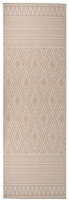 vidaXL Covor de exterior, dungi maro, 80x250 cm, țesătură plată