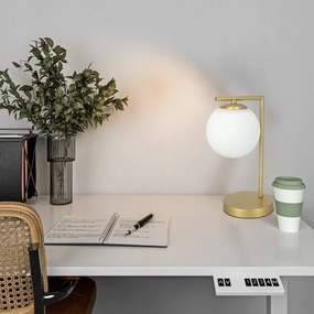 Lampă de masă 1x E27, 40 W, 230 V, auriu/alb