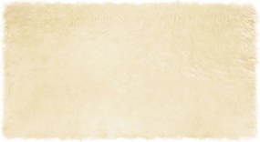 vidaXL Covor din Lână Faux Tafalla Crem 60 x 110 cm Poliester